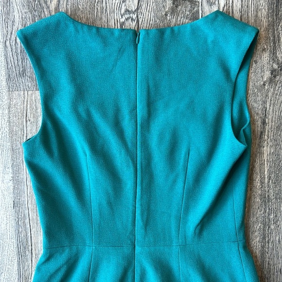 Dress the Population Dress Blue Midi Elle Dress Size Small Sleeveless Sheath - Picture 14 of 14